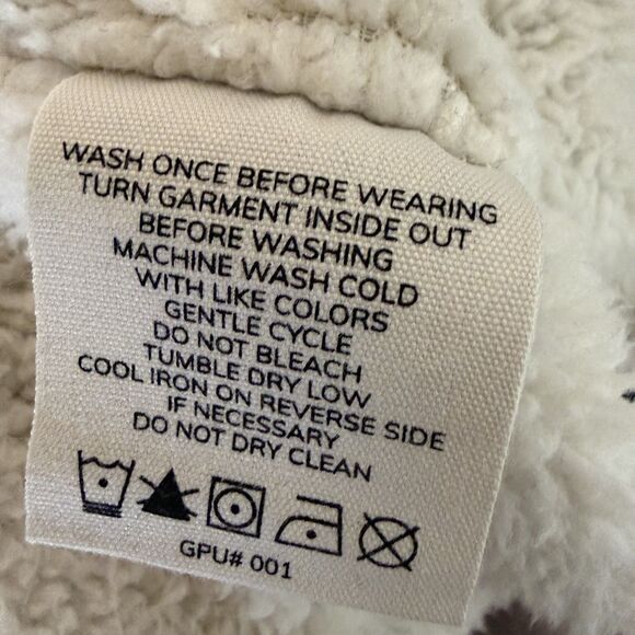 Soho Threads Corduroy Jacket Sherpa Fleece Hooded Plaid Blue Red M bv - Picture 13 of 15